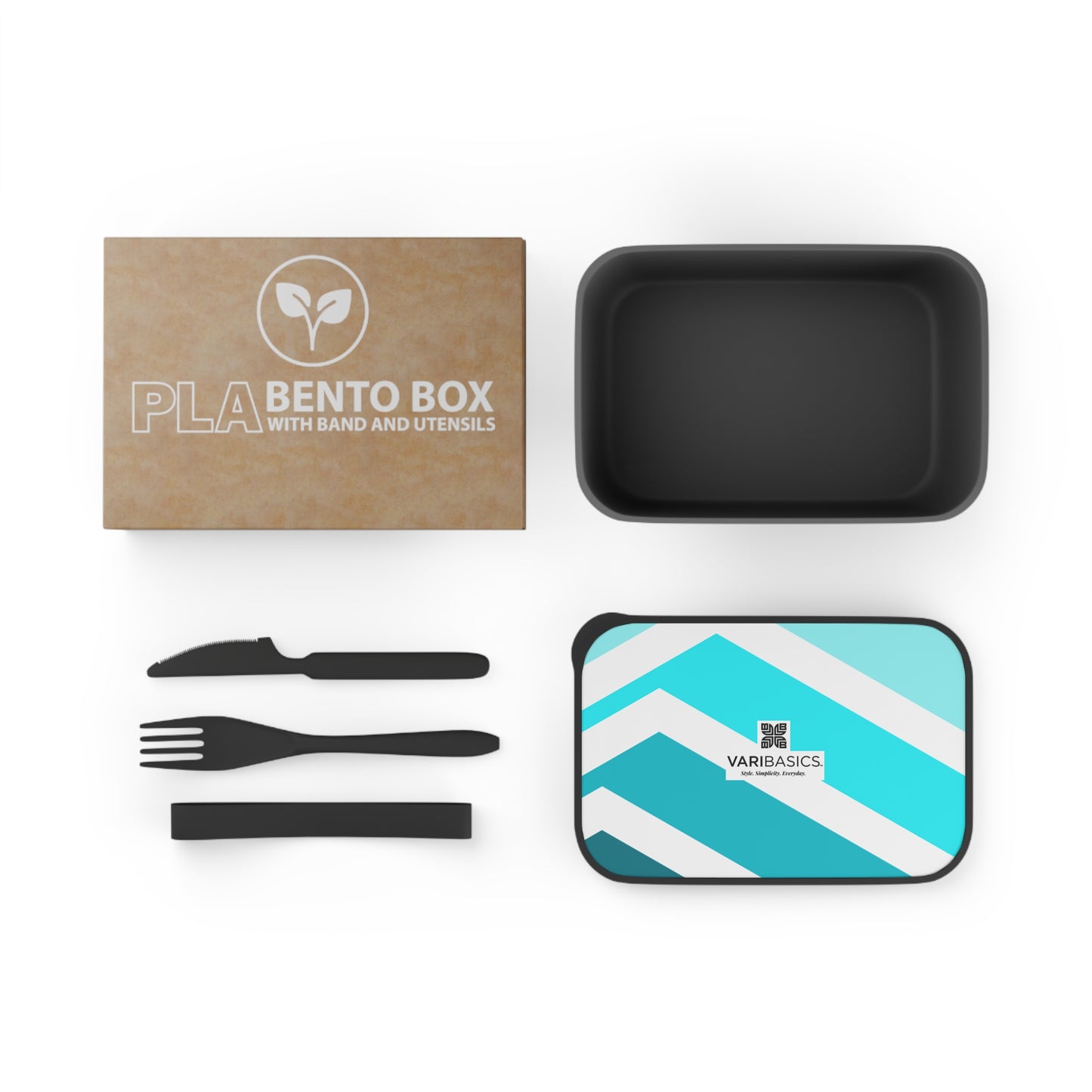 Aqua Geo Bento Box with Utensils