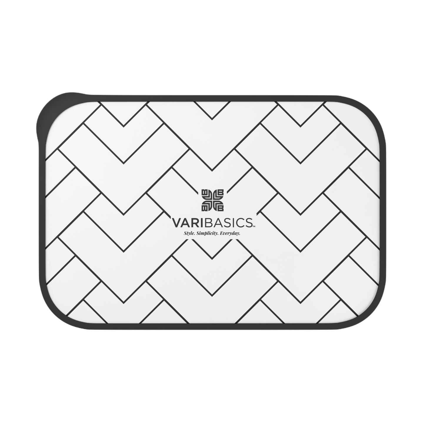 Eco Friendly PLA Bento Box — Black & White Fun Lunch Box with Utensils
