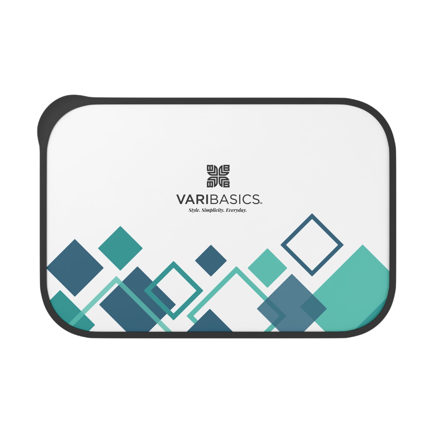 Teal Geometric PLA Bento Box with Utensils | Eco-Friendly Lunch Box