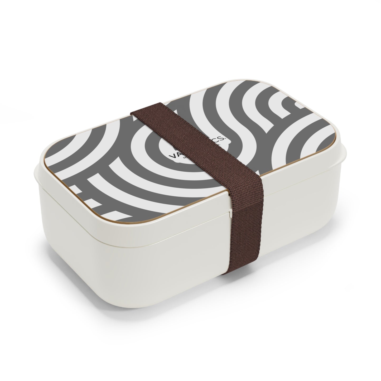 Monochrome Geometric Swirl Bento Lunch Box | Portable Meal Container