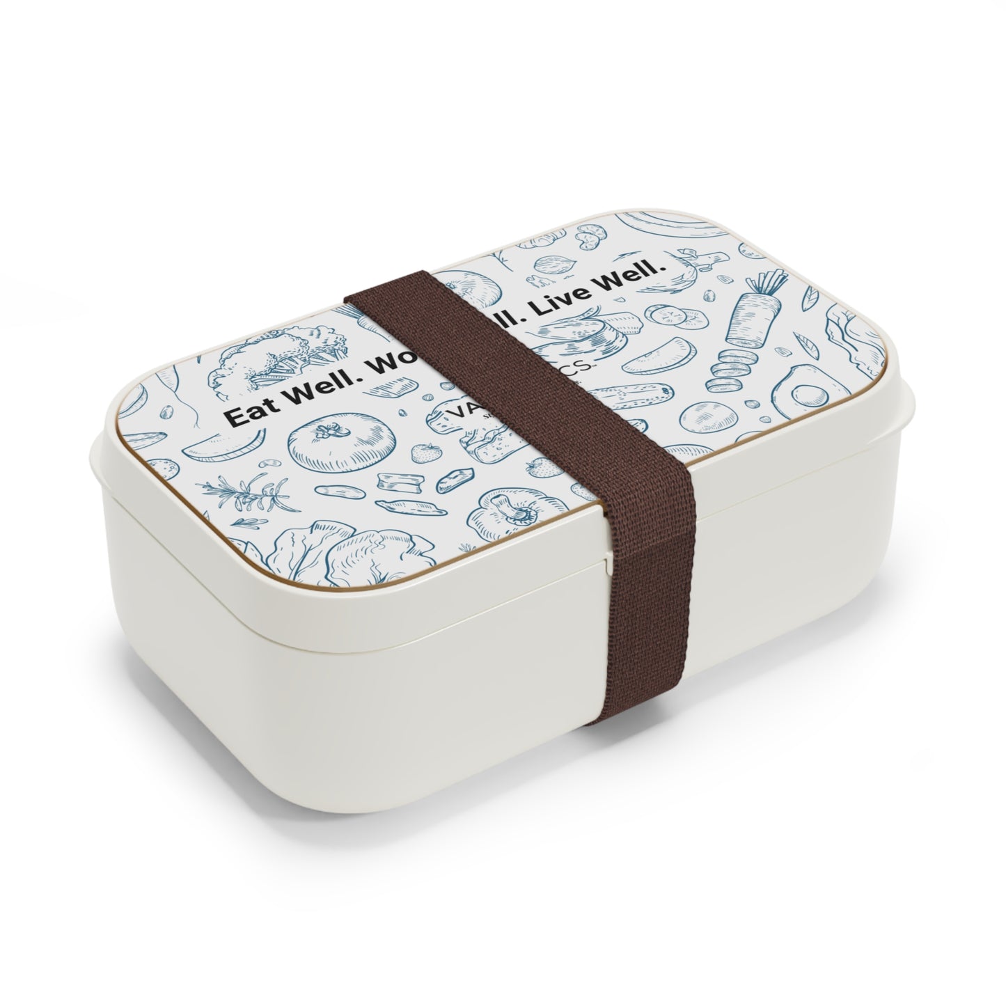 Eat Well Work Well Live Well Bento Lunch Box | Healthy Food Fruits & Veggies Design