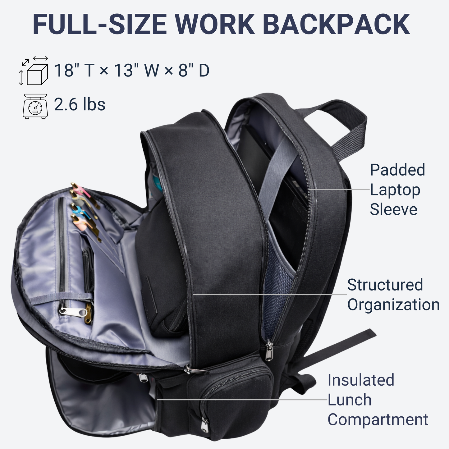 Alira Full-Size Structured Women’s Work Backpack Set with Crossbody Bag