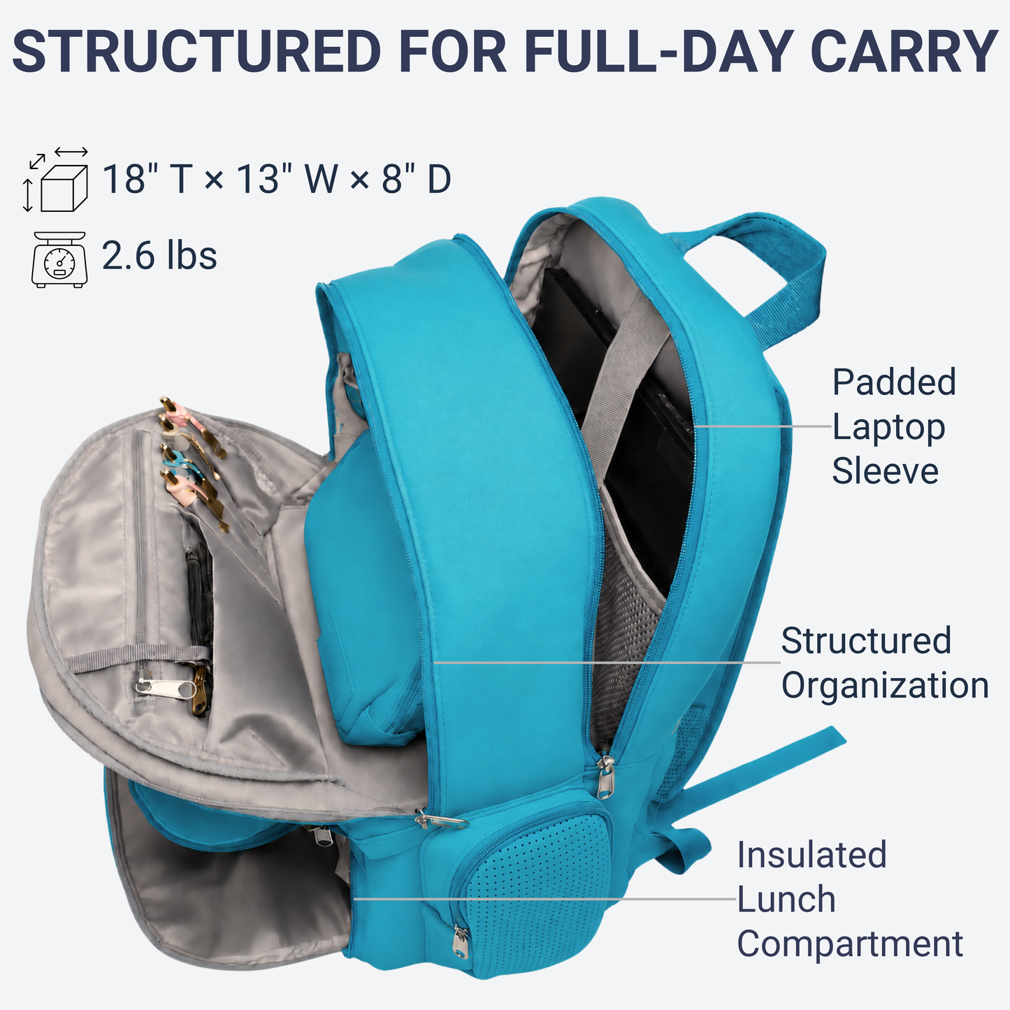 Alira Full-Size Structured Women’s Work Backpack Set with Crossbody Bag