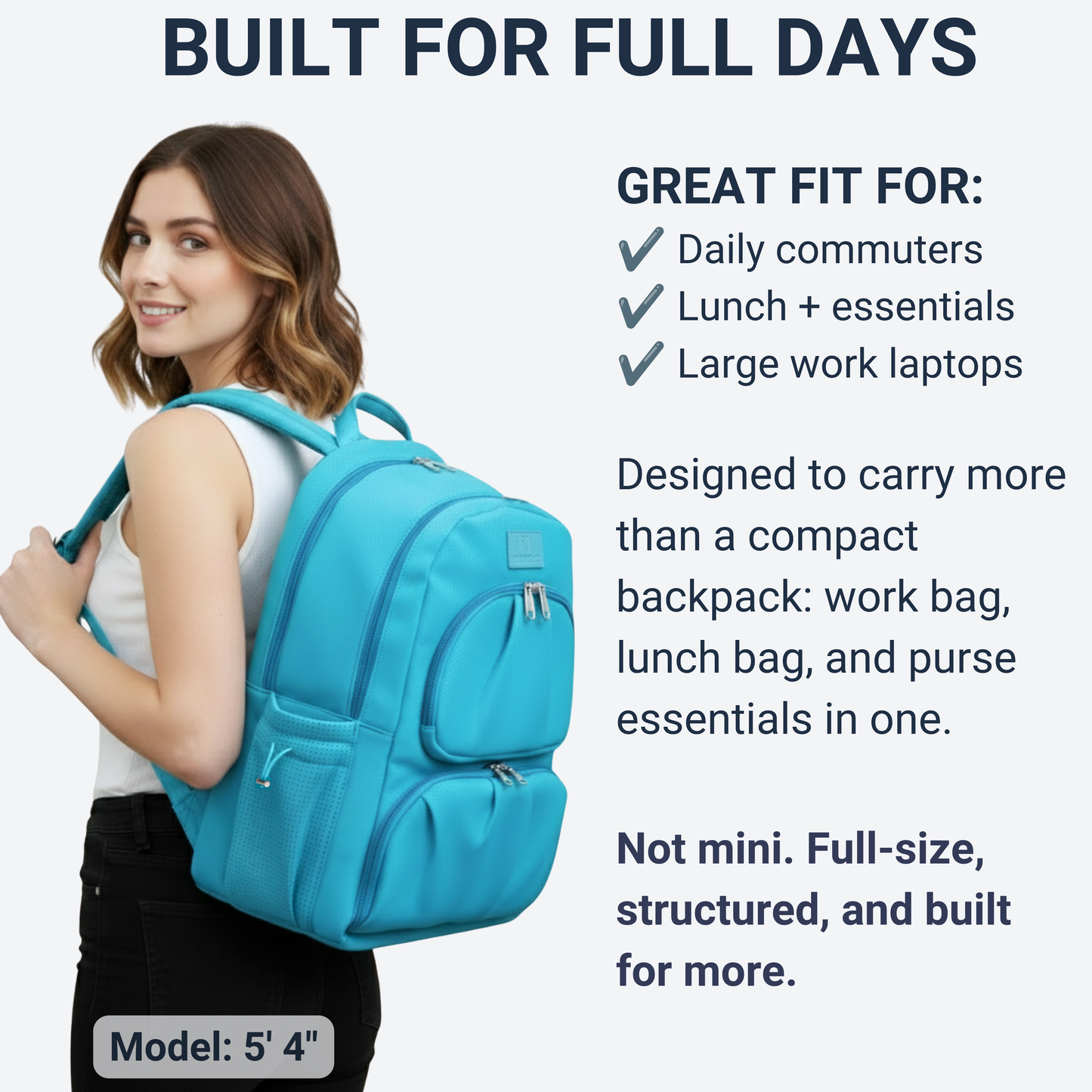 Alira Full-Size Structured Women’s Work Backpack Set with Crossbody Bag