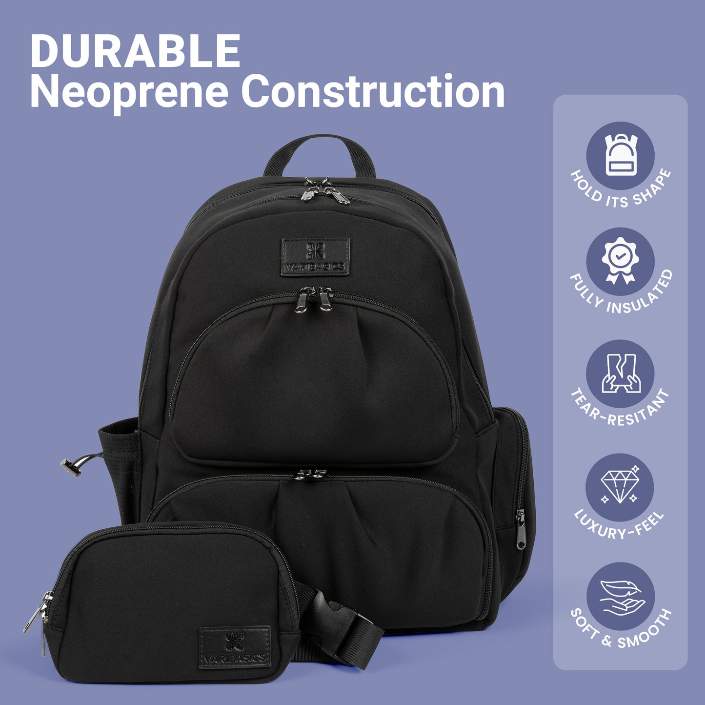 Alira - Women's Laptop Backpack with Cooler Compartment and Belt Bag, Premium Neoprene Bag