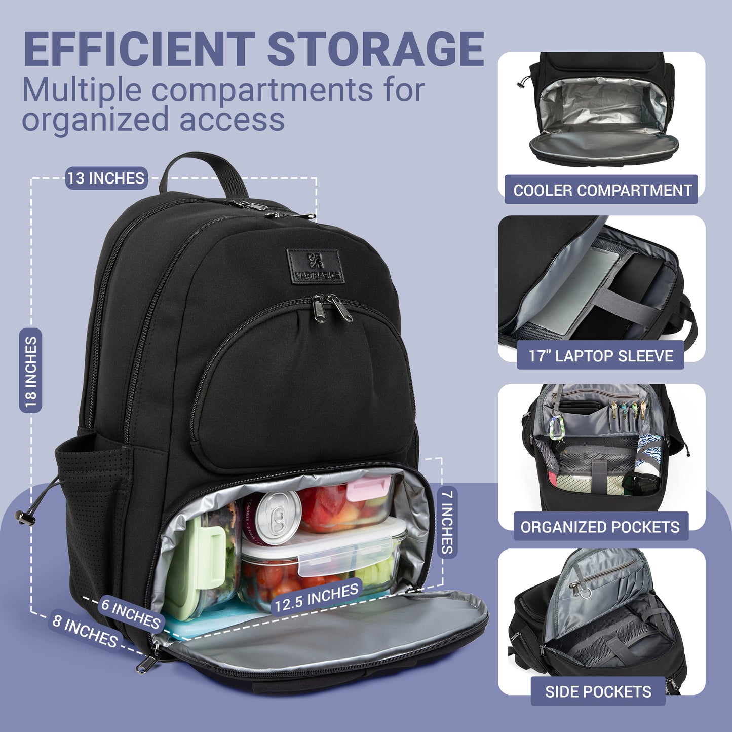 Alira - Women's Laptop Backpack with Cooler Compartment and Belt Bag, Premium Neoprene Bag