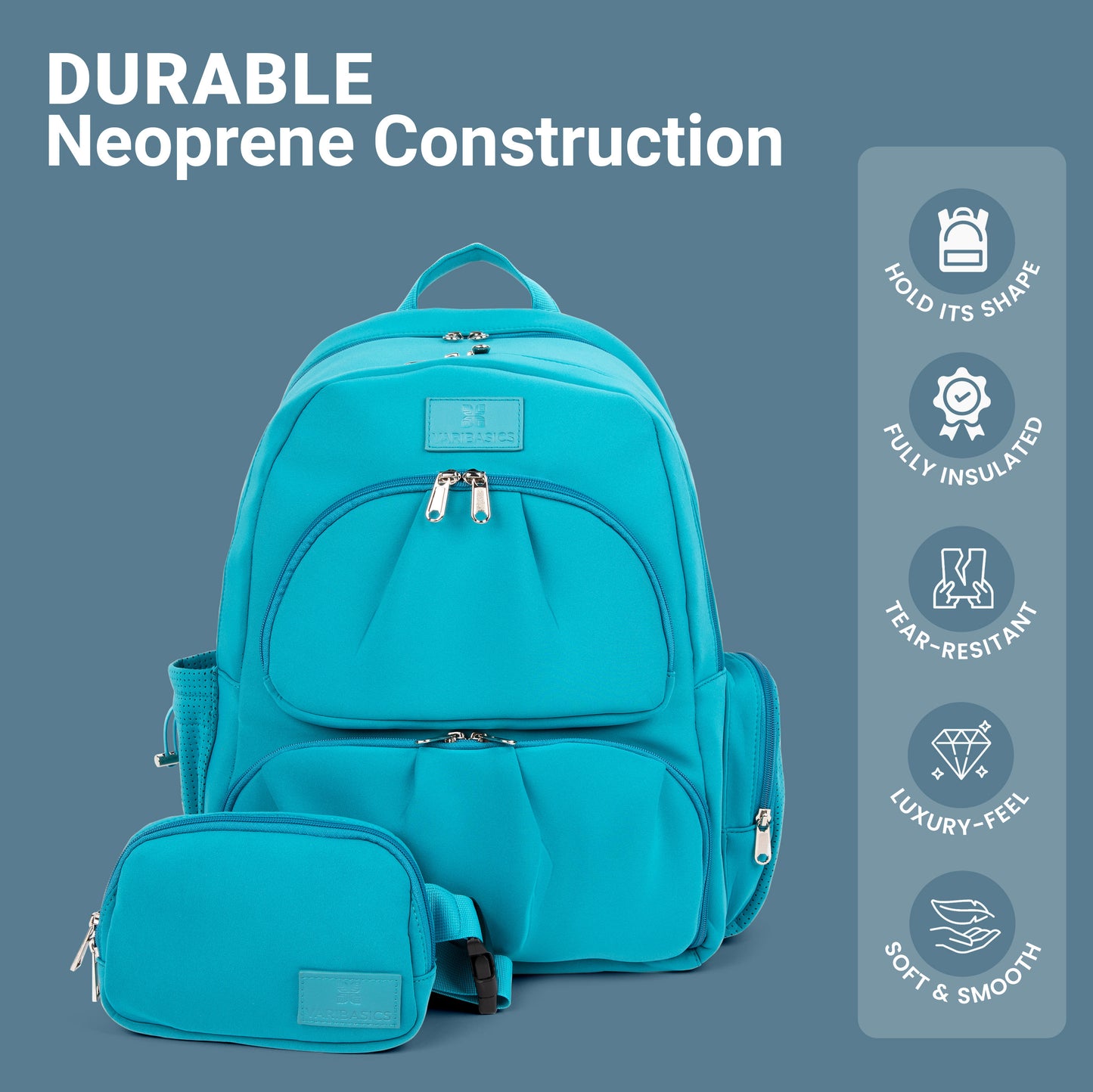 Alira - Women's Laptop Backpack with Cooler Compartment and Belt Bag, Premium Neoprene Bag